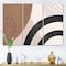 Designart - Abstract Shapes in Terracotta and Ivory Shapes III - Modern Canvas Wall Art Print